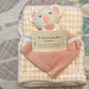 Tahari baby blanket and koala pink